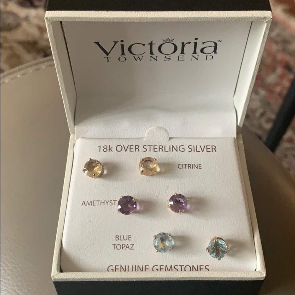 NWT 18k gemstone earrings